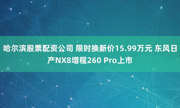 哈尔滨股票配资公司 限时换新价15.99万元 东风日产NX8增程260 Pro上市